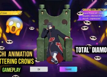 Scattering Crows Arrival Animation Free Fire में धमाकेदार वापसी फ्री में पाएं Itachi का लुक और खास इफेक्ट्स